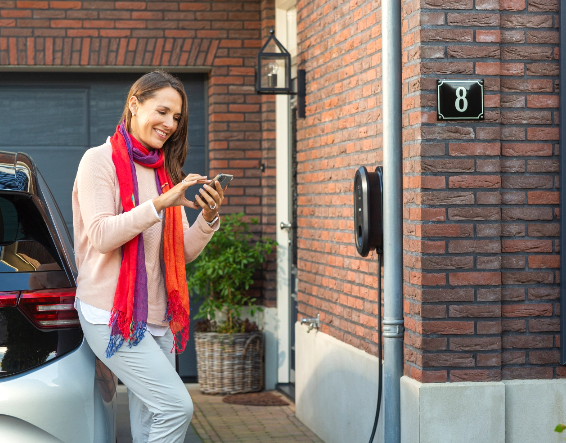 Kvinde bruger ratio lader